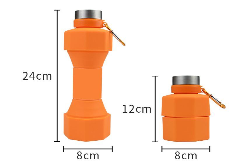 Velora Dumbell Shaped Collapsible Silicone Water Bottle